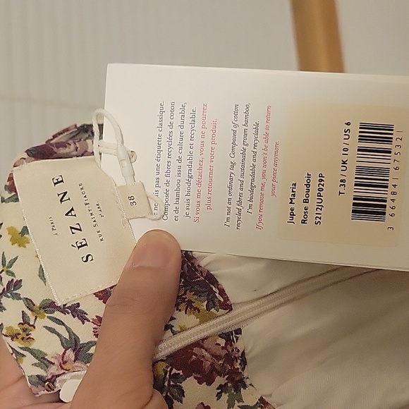 Sezane Maria Pink Floral Skirt - Picture 11 of 11